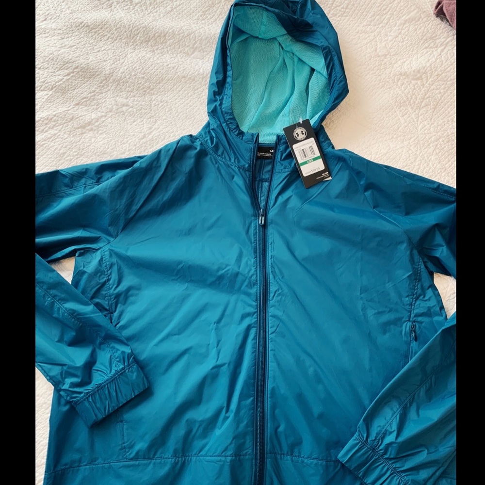Sea Blue under armor rain coat